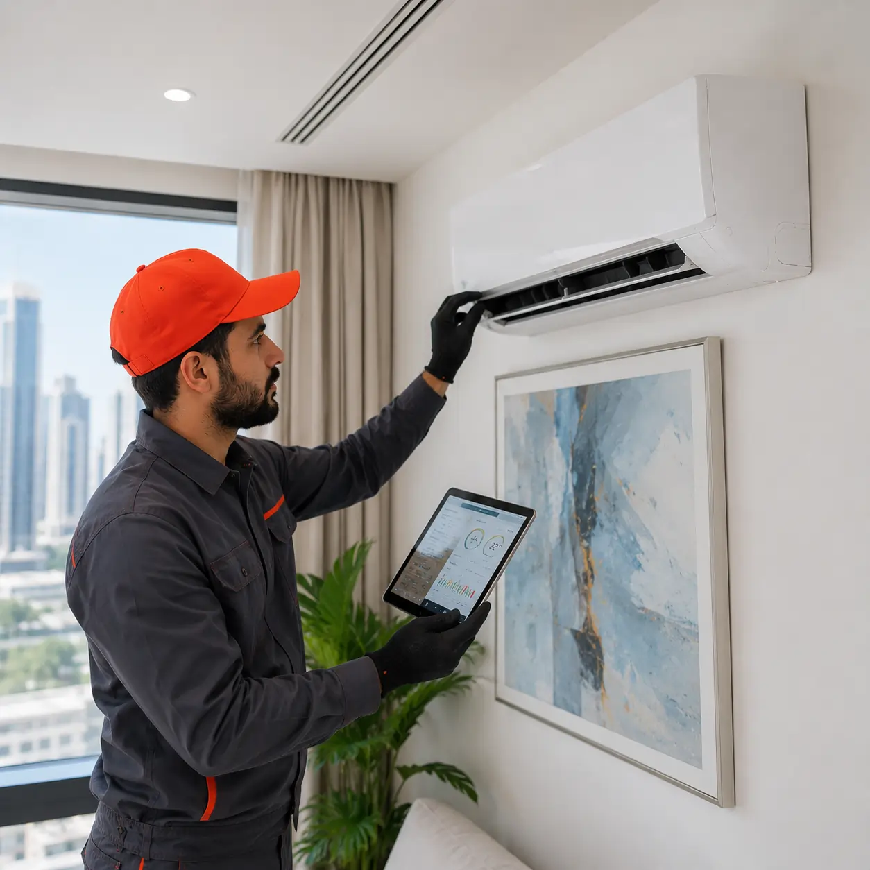 Emergency AC technician providing same-day repair service in Dubai.